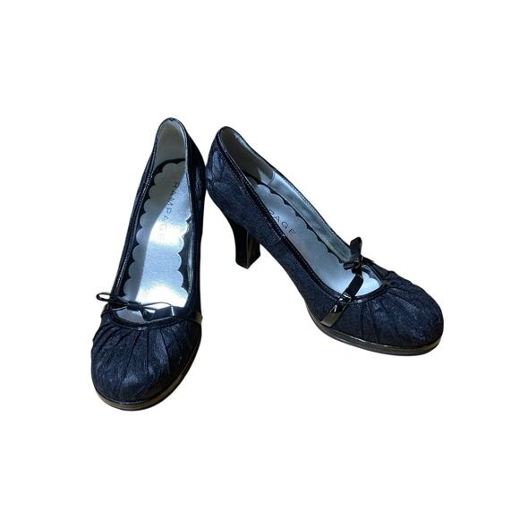 Rampage Black Lace High Heels Women’s Size 7 M Pump Witchy Goth Y2K Style - Picture 1 of 16
